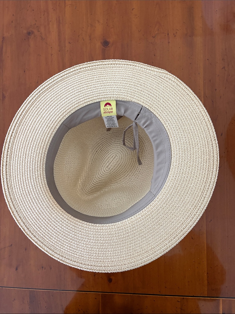 Classic Straw Fedora Hat with Black Band - Neutral - Picture 5 of 6